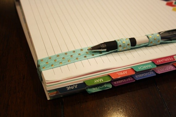 Polka Dot Teal Pen Holder & Planner Band / by TrulySimplePlanners