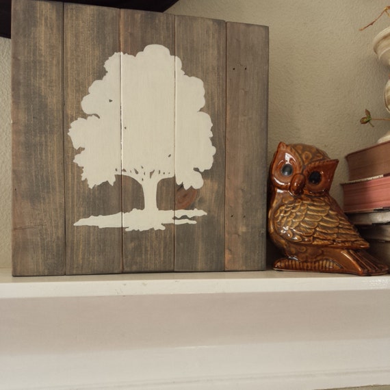 Wood Silhouette Wall Art Tree by ClaireCourtDesigns on Etsy