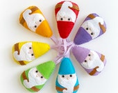 Make Your Own Rainbow Gnome Garland kit. Gnome decorations. Fairytale decor. Sewing pattern