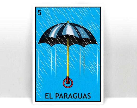 El Paraguas Lotería The Umbrella Lottery by PrintableAndAwesome