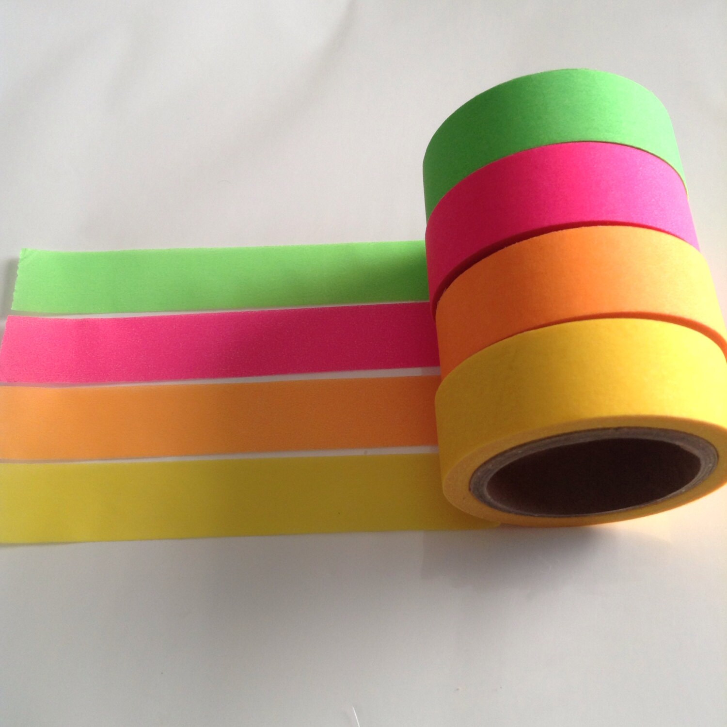 Neon Bright Washi Tape Samples For Erin by SprinklesOfCrafts