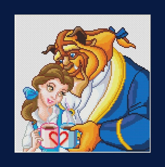 Beauty Amp The Beast Pillow Counted Cross Stitch Kit14quotX14quot 18 Count