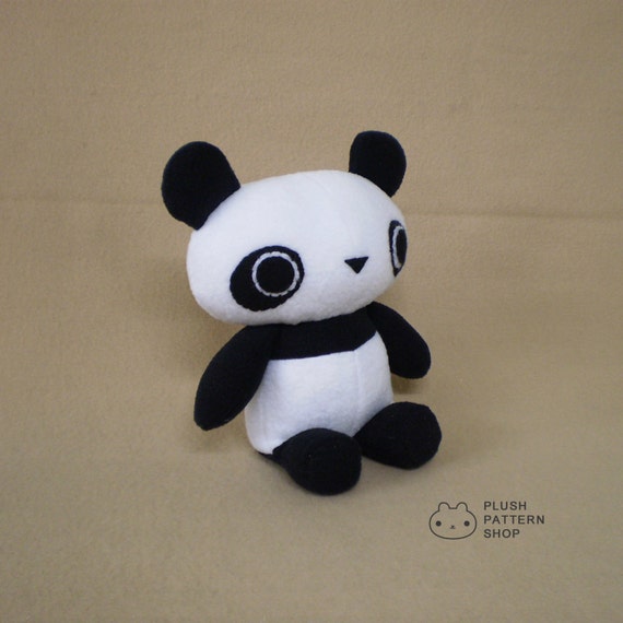 Plush Pattern Panda Bear Toy Sewing Kawaii by PlushPatternShop