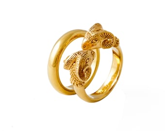 Rams Head Ring - Gold