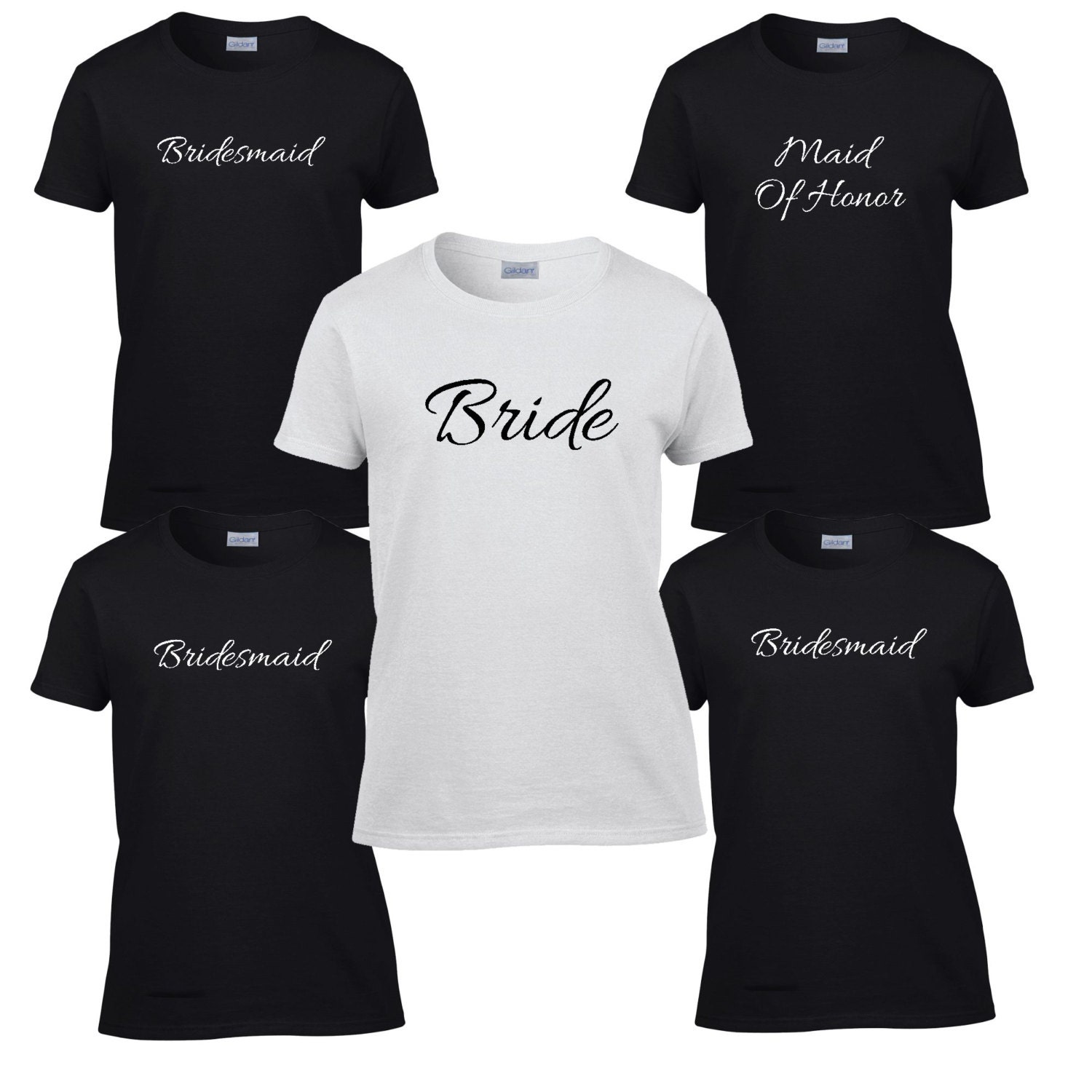 Bridesmaid Shirts 9 Wedding T-Shirts. Set of 9 Bachelorette