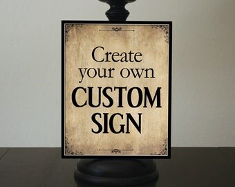 Custom Signs in Beige & Black. Spa Sign. Wedding Sign. Coffee Shop Sign. Office Sign. Boutique Sign. Restaurant Sign. Fathers Day Gift. 8x10
