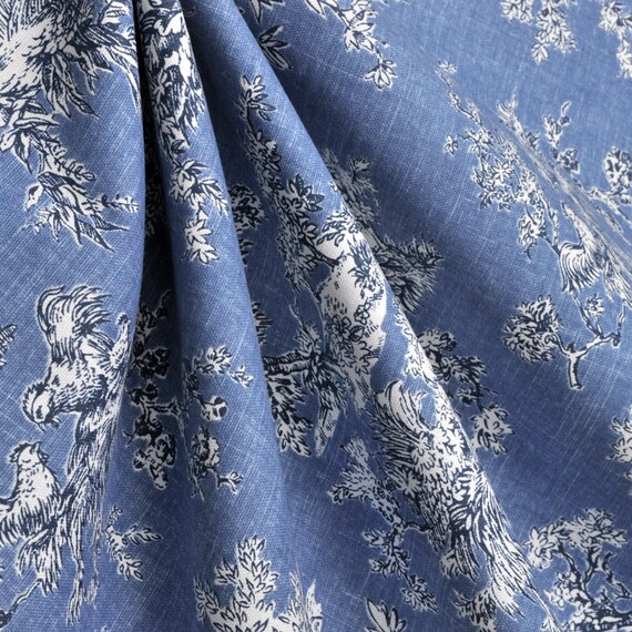 Fabric Shower Curtain Waverly Sunny Field Toile by HomeandHome