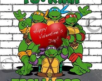 Popular items for ninja valentines on Etsy