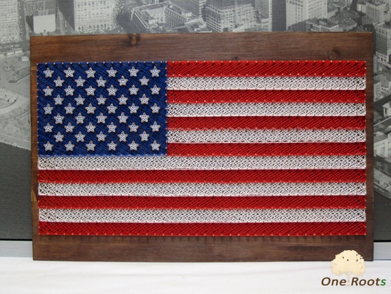 flag usa pallet diy USA Etsy American by Art on Wall OneRoots Flag String Art