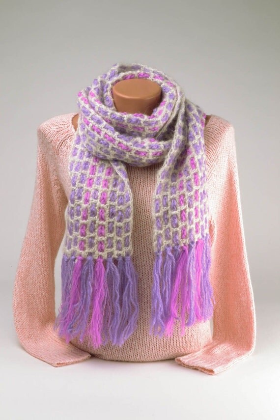 Long crochet scarf by FineHandMadeClothes on Etsy