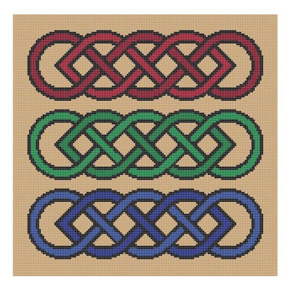 Celtic Cross Stitch Pattern Irish Cross by CowbellCrossStitch