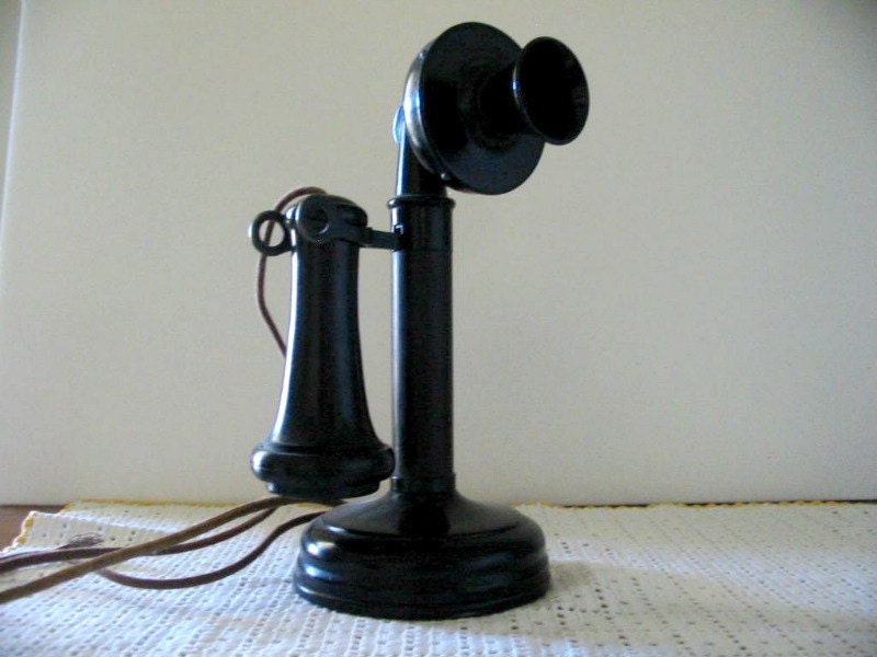 Kellogg Candlestick Phone 1901 thru 1908 by VintageAtticPAL