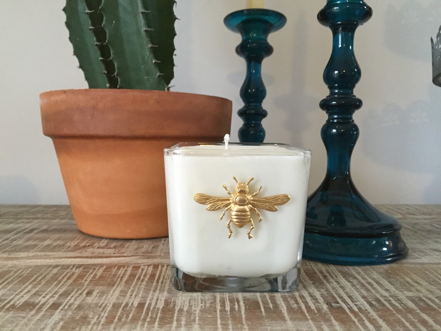 Six Bumble bee Embellished Candle s 100 soy wax With