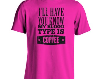 blood type coffee shirt