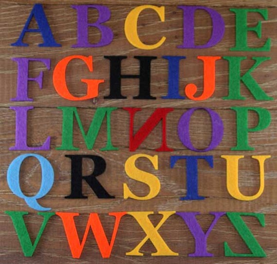 Georgia Font Alphabet Set 3mm Felt Upper Case Letters A-Z 26