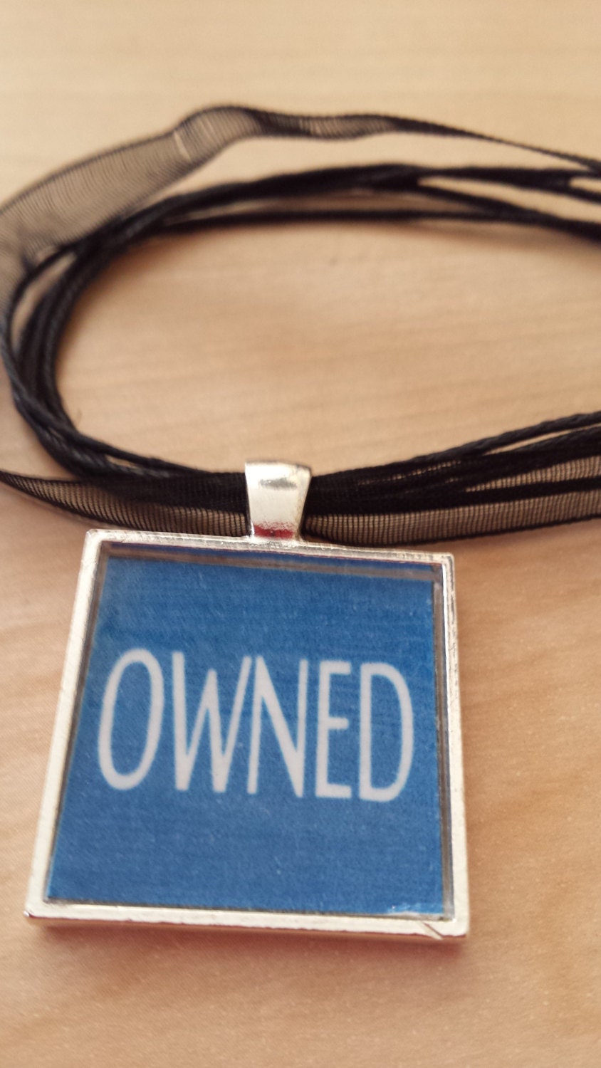 BDSM OWNED Jewelry Pendant Necklace Submissive Sub by HallClosetNC