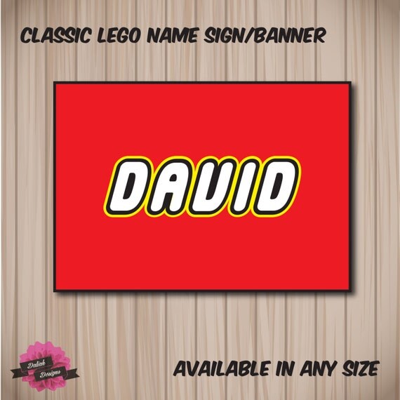 LEGO Custom Name Sign or Banner in Classic Logo by DaliahDesigns