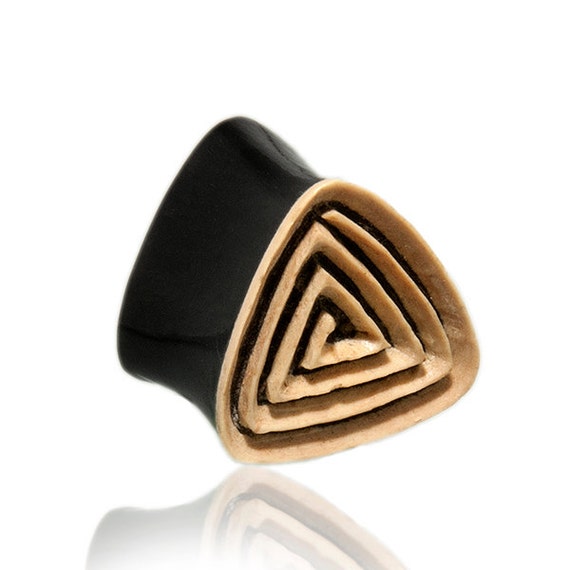 14mm wood ear tunnel single. plugs gauges. ear by Umanativedesign
