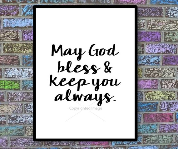 Items similar to Parenthood/ Bob Dylan Print: "May God Bless and Keep You Always" Quote on Etsy