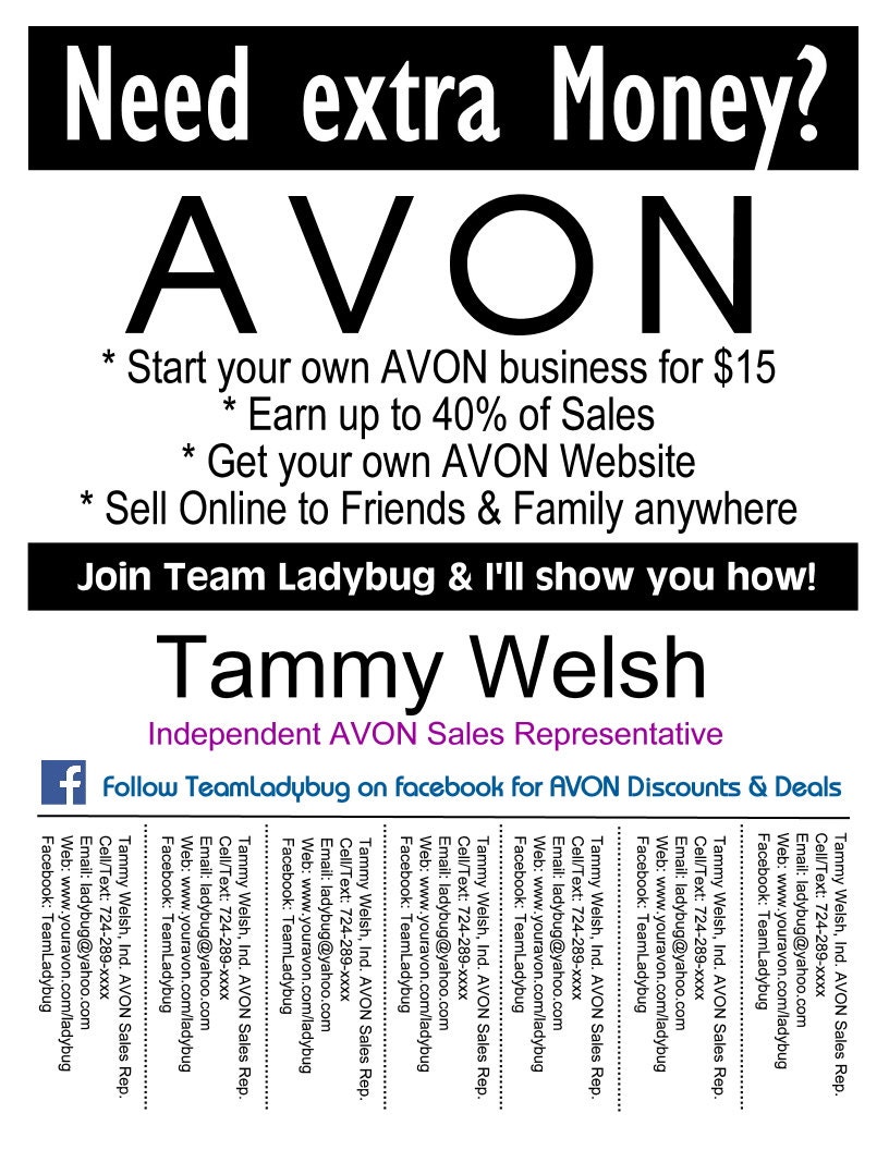 AVON Leadership Bulletin Board Flyer Colorful by BerryBeanLabels