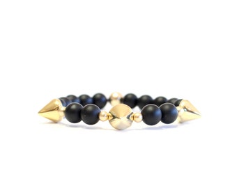 gold spike bracelet cuff