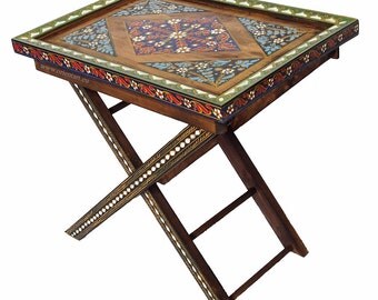 Solid wood coffee table tea table orient Trolley Folding table Tray table laptop table No_A