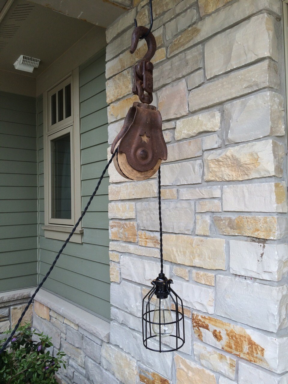 Barn Pulley Light by LaBellaSorelle on Etsy