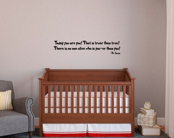 Dr Seuss Wall Decal Wall Quote Sticker (36" x 7.3") Kids Room Gift Ideas