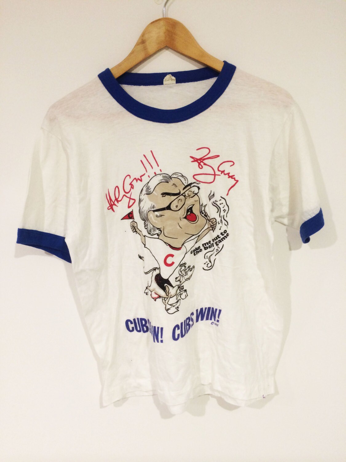 Vintage Harry Caray Cubs T-shirt by PLANETCARAVAN01 on Etsy