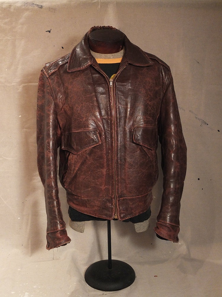 Vintage 40's horsehide leather jacket