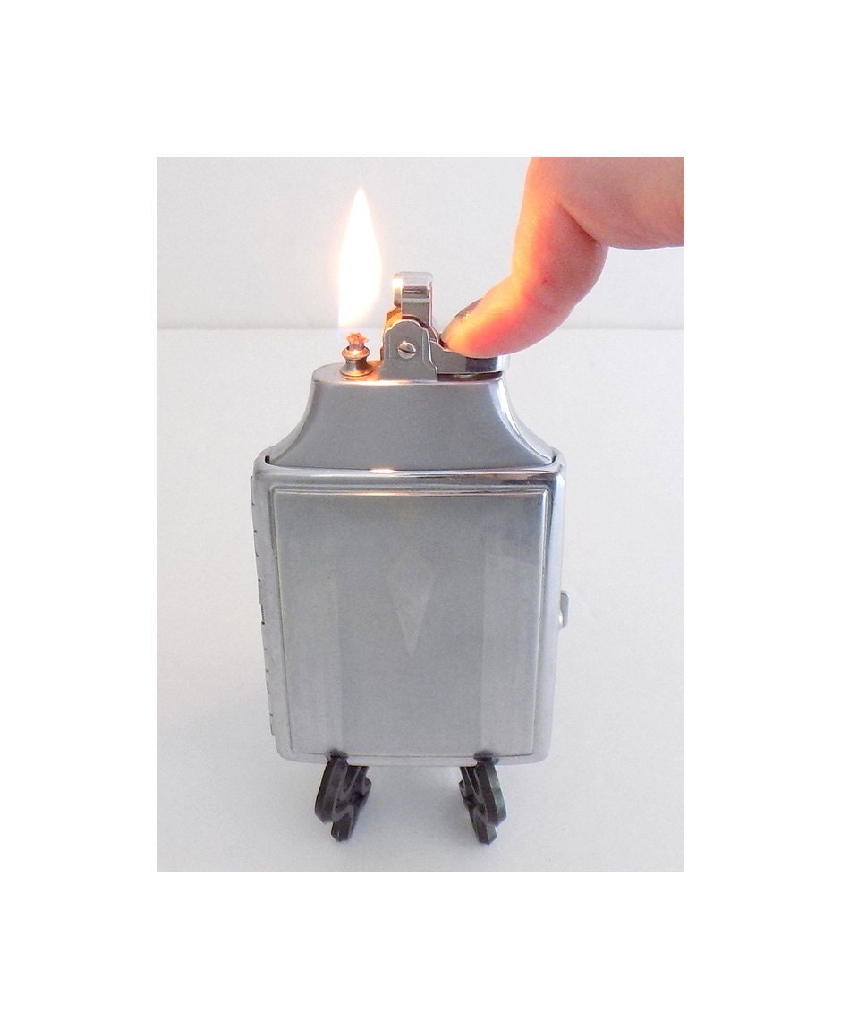 1950s Cigarette Case Lighter Combo Working Ronson Mastercase