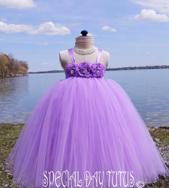 Items Similar To Lavender Tutu Dress Flower Girl Dress Birthday Girl Dress Princess Dress Tutu