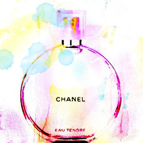 Chanel Art Chanel Perfume Watercolor Print Chanel by trolleyla