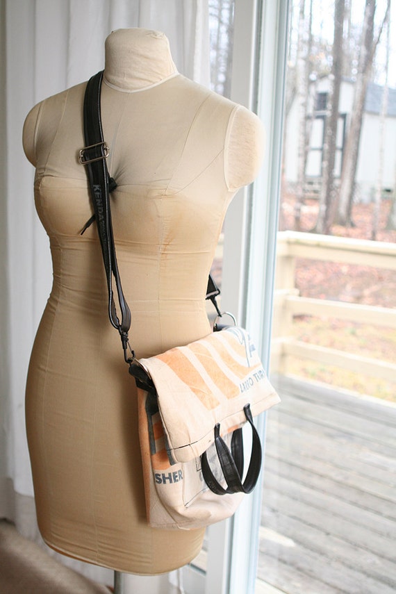NEW Cross Body Floppy Bag made from recycled materials with