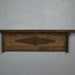 Rustic barn wood wall shelf rusty hinge accent 26x5