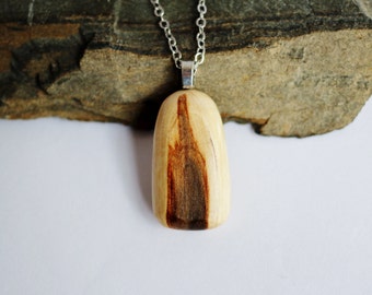 Wooden Necklace Pendant Reclaimed Wood Eco Friendly Cypress Branch Jewelry by Hendywood