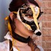 Helga - OOAK Badger Mask in Black and Yellow - Harry Potter House Series
