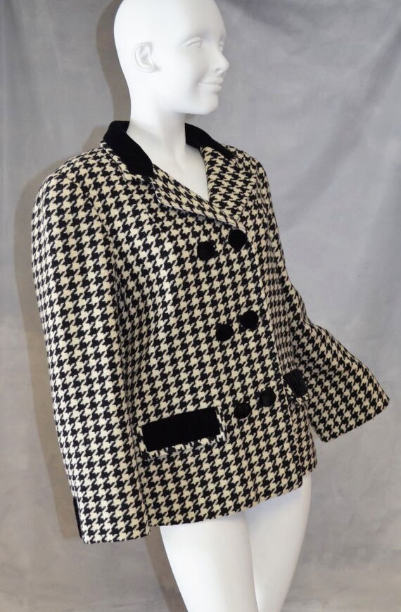 Items similar to 60s Coppola Box coat. Hounds tooth Check Houndstooth ...