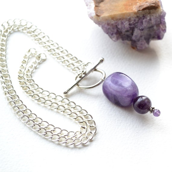 Yogananda Amethyst Wearable Pendulum Necklace Handmade OOAK