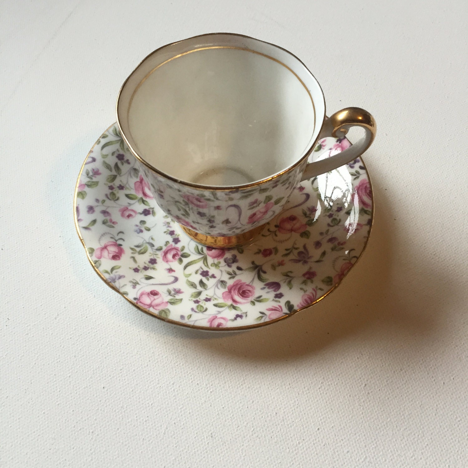 Windsor Bone China Made in England Vintage Tea Cup and Saucer