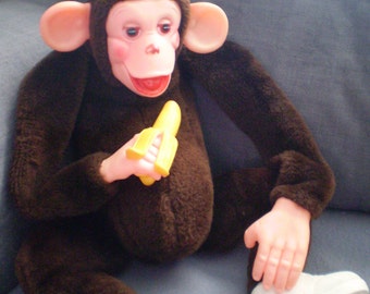 monkey in banana plush