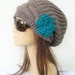 Hand Knit Slouchy Hat Womens hat Winter Hat Slouchy Beanie Hat by Ebruk Gift for her Winter Women Accessories taupe Women Fashion