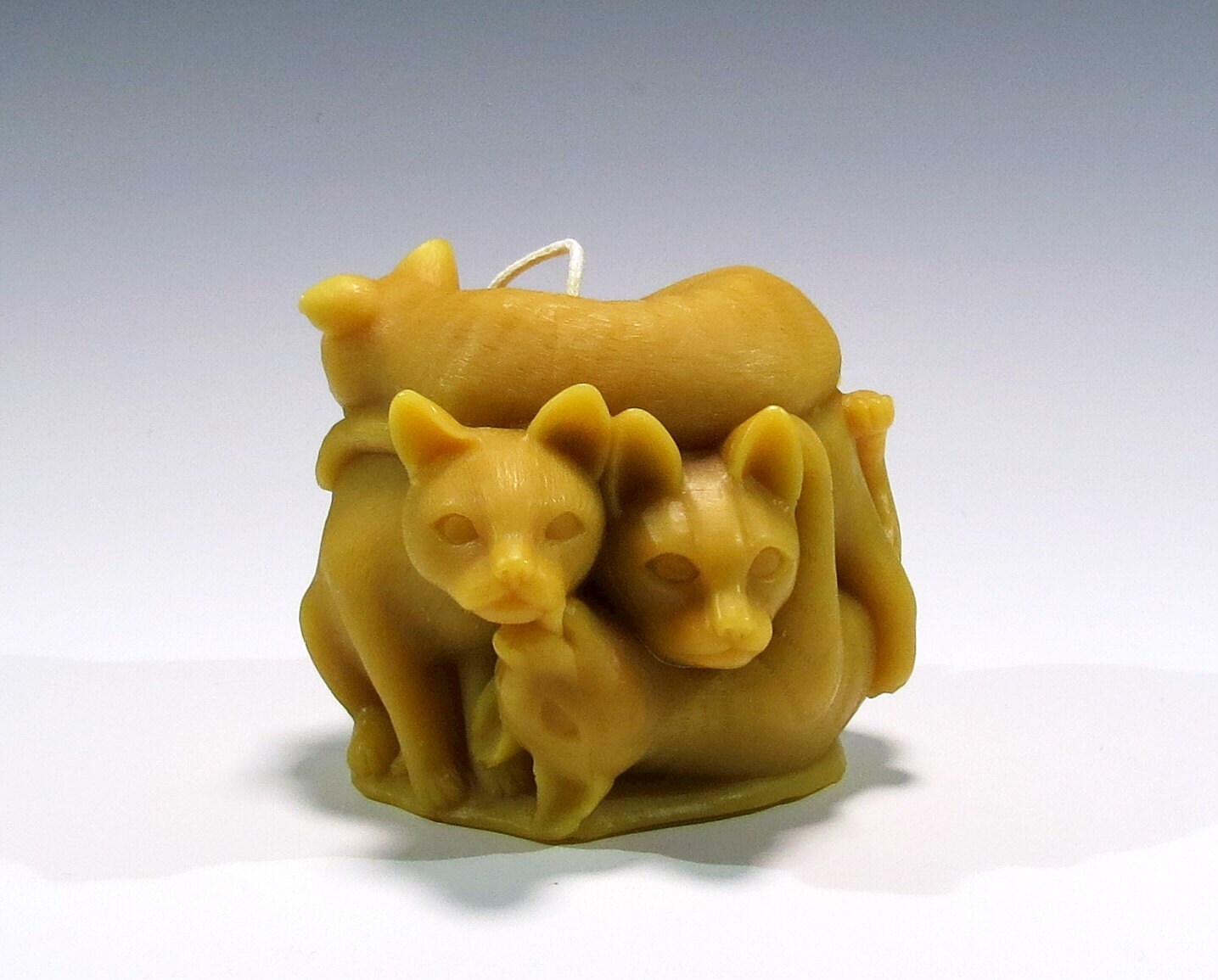 Beeswax Cat Candle Large Cat Candle Cat Candle by GardenGateDesign