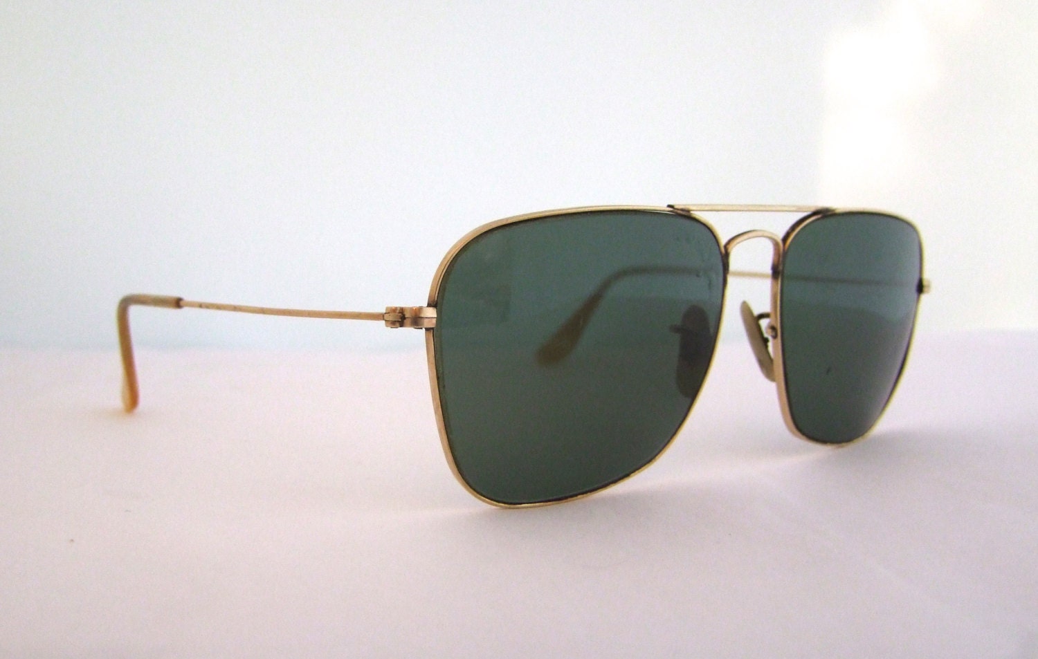 Gold filled Ray Bans Vintage Caravan sunglasses 1960s rare 58 mm 16 mm ...