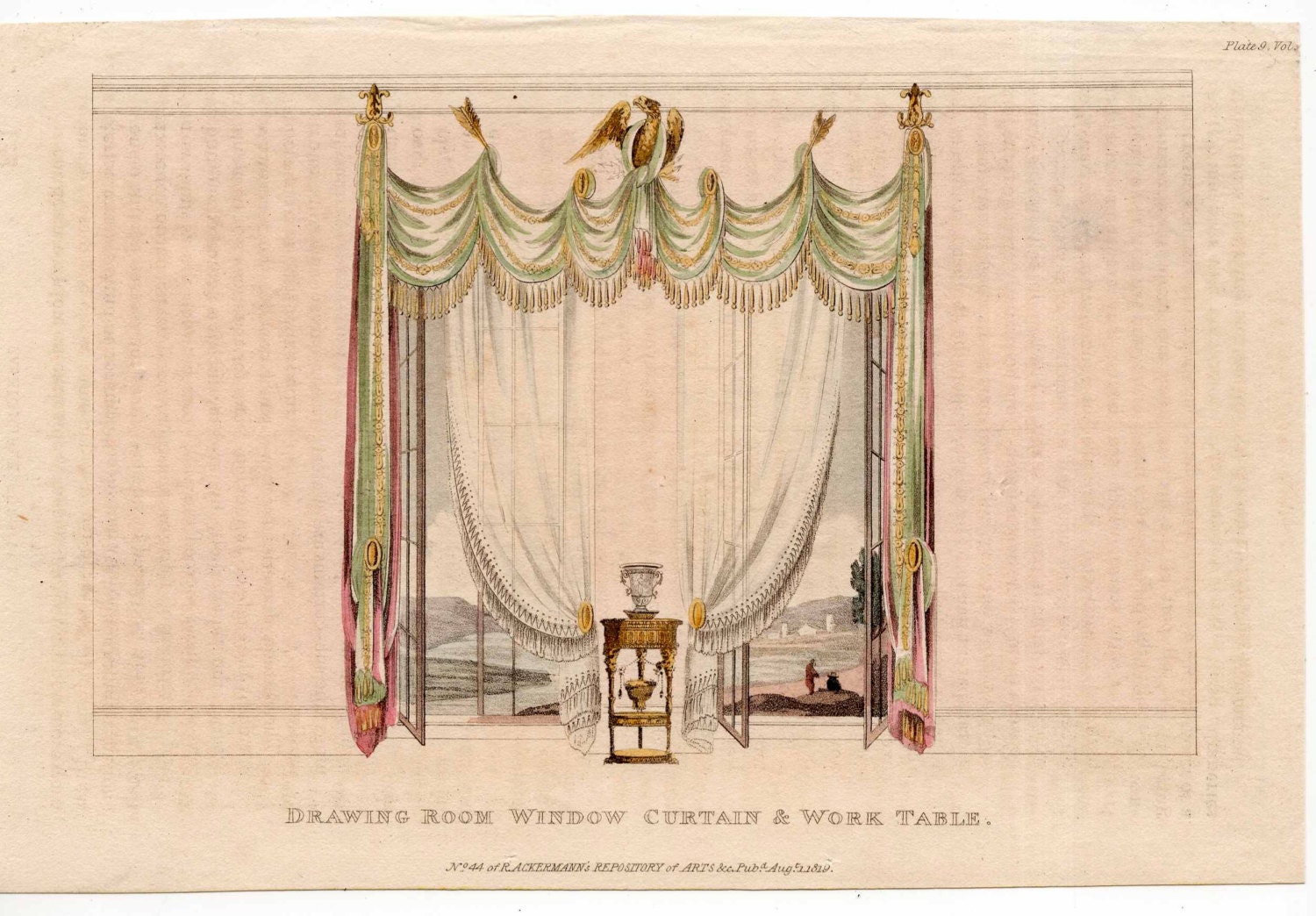 1819 Drawing Room Window Curtain Original Antique Furniture Home   Il Fullxfull.700680627 7cbd 