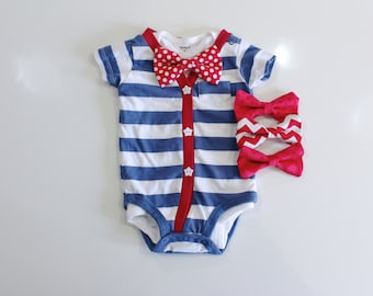 Baby Boy 4th of July Outfit. Boys Fourth of by CuddleSleepDream