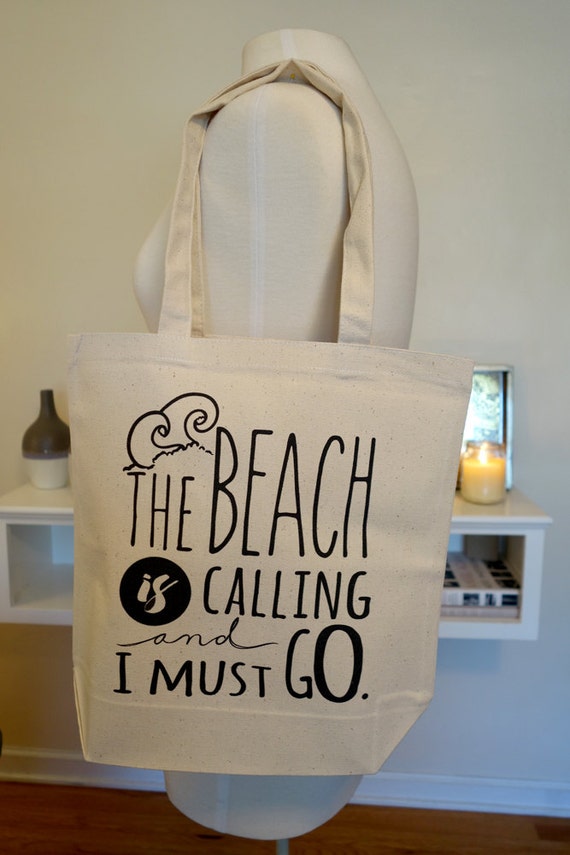 Items similar to Beach bag, beach tote bag, tote bag, the beach is ...