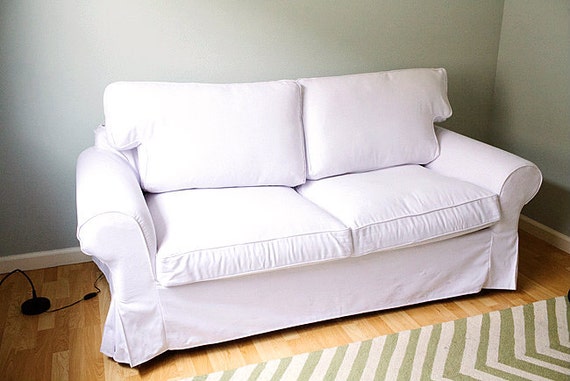 Custom IKEA Ektorp Sofa Bed Cover 2 Seater in Gaia White