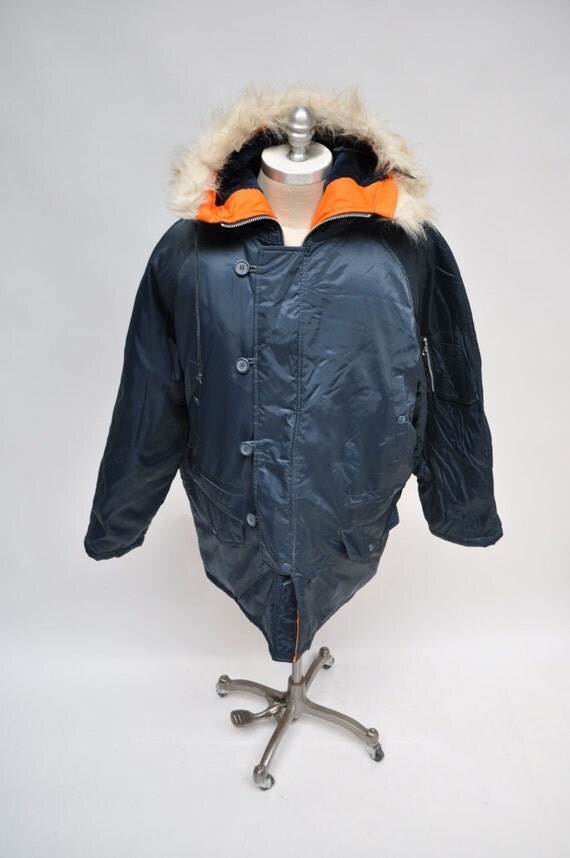 vintage military style PARKA N3B coat jacket 1970s snorkel