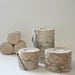 sale - natural white birch wood candle holders - set of 3, no.20, log candle holders, rustic wooden candle holders